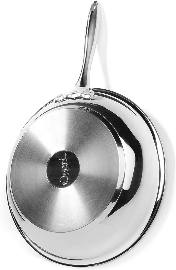 Ozeri 12-inch stainless steel pan with non-stick coating