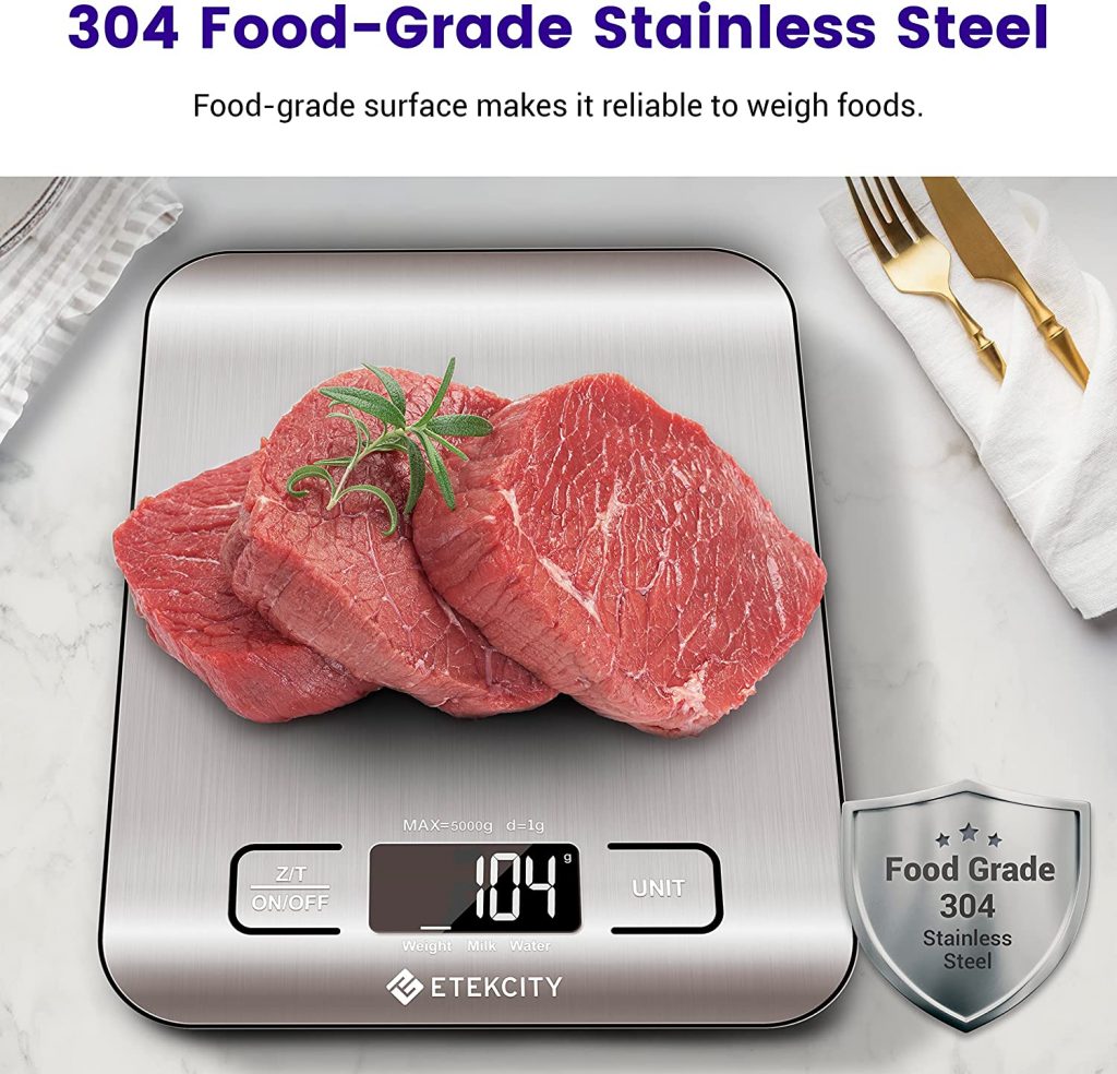 Etekcity Stainless Steel Food Kitchen Scale For Weight Loss