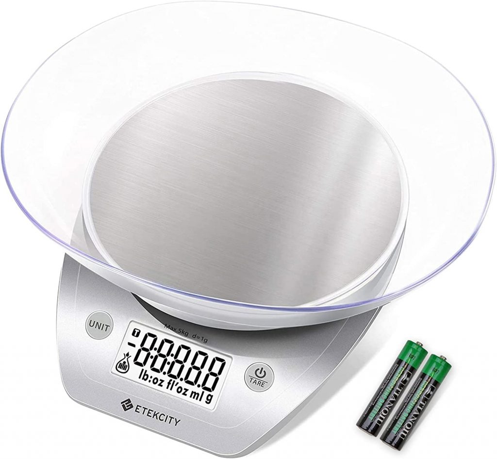 Etekcity Bowl 0.1g Food Kitchen Scale